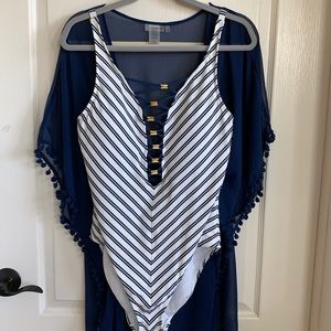 Bleu by Rod Beattie Swimsuit and Cover Up Navy